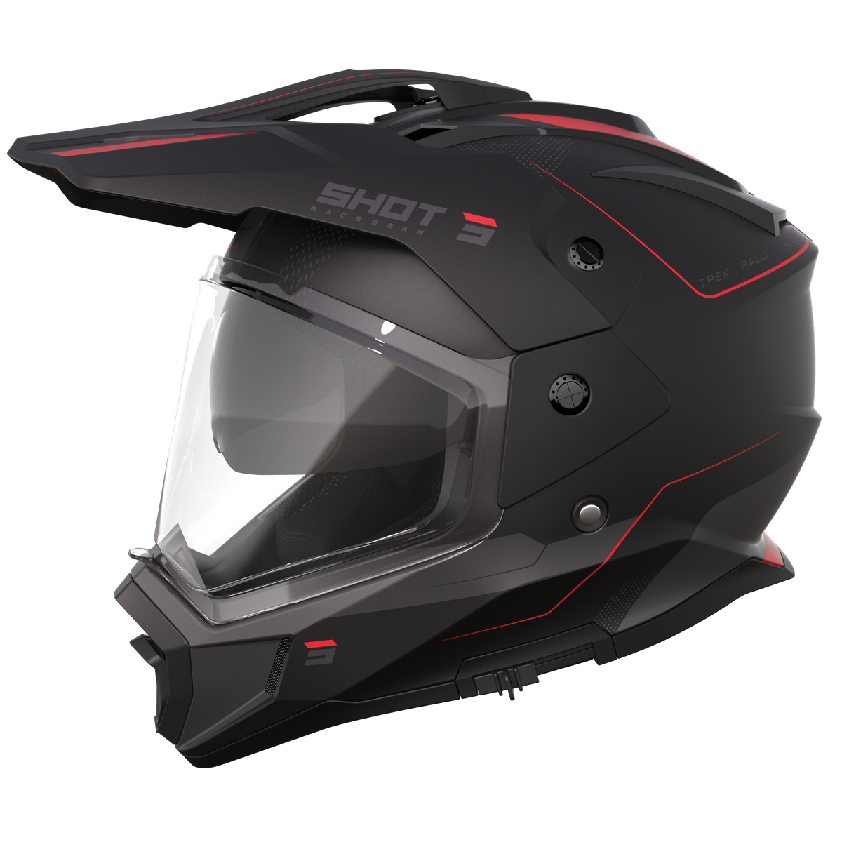 SHOT Trek Max Vision | Rally Black Red Matt